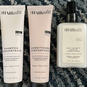 The Hair Edit Shampoo, Conditioner Concentrate, and Nourishing Leave-In Set